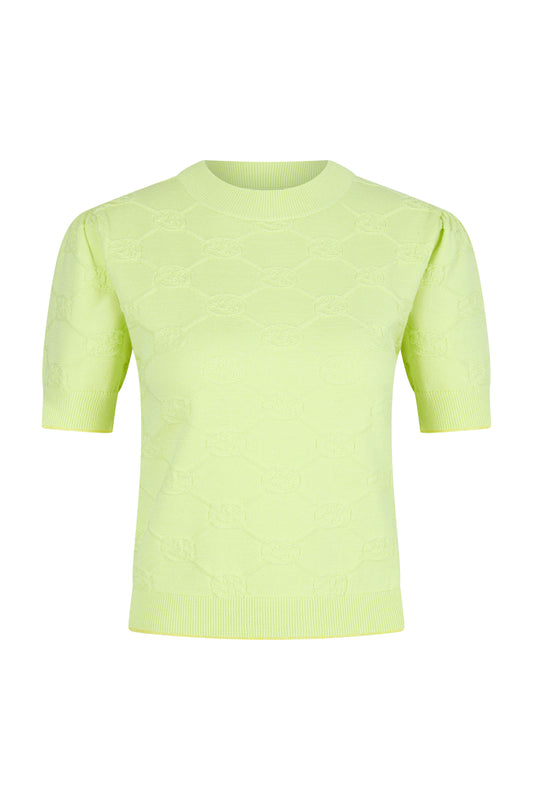 KNIT TOP SS BODY FIT - LIME GREEN