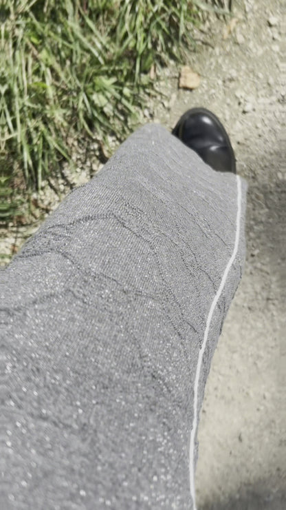 knit wide leg pants slim - regular fit - grey
